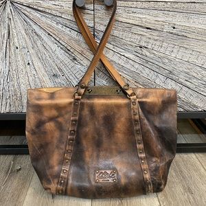 Tan/Black Patricia Nash Leather Tote